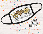 Volleyball Personalized Face Mask